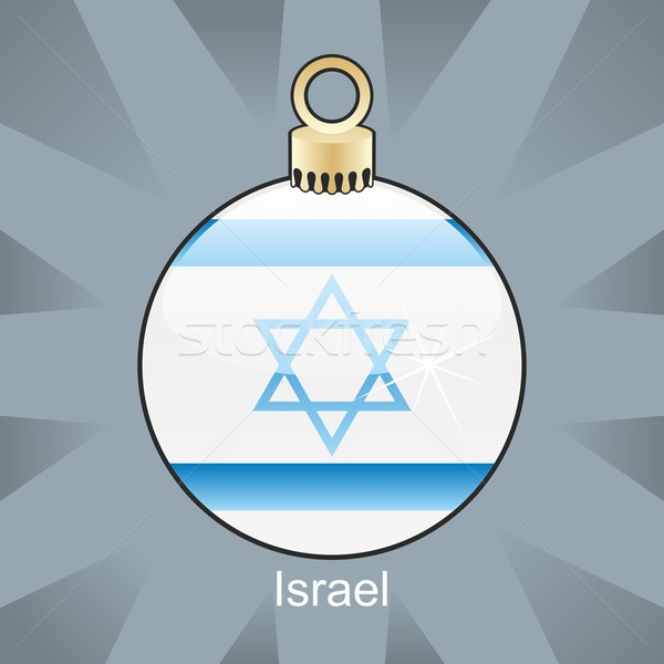 isolated israel flag in christmas bulb shape Stock photo © PilgrimArtworks