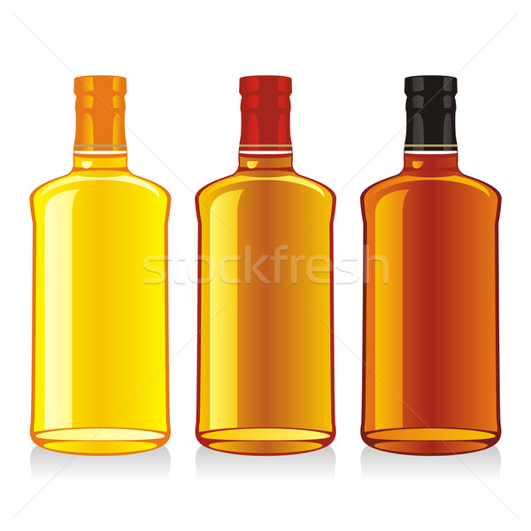 Stock photo: whiskey bottles