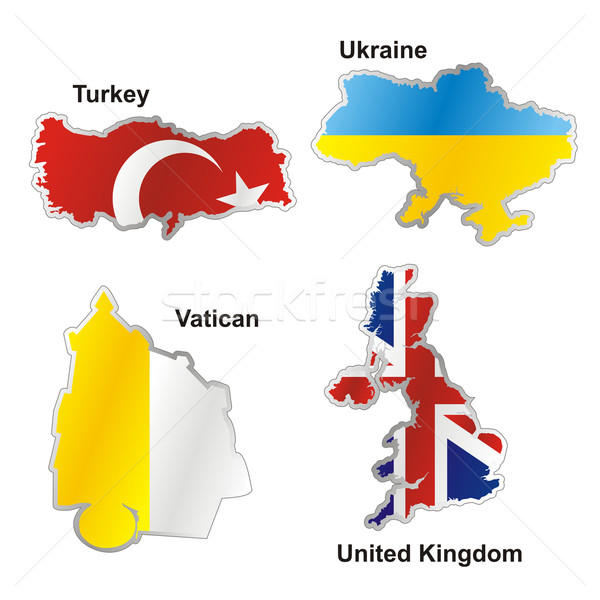 isolated international flag in map shape Stock photo © PilgrimArtworks