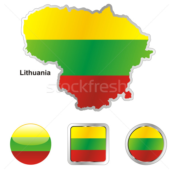 Lituania mapa web botones formas Foto stock © PilgrimArtworks