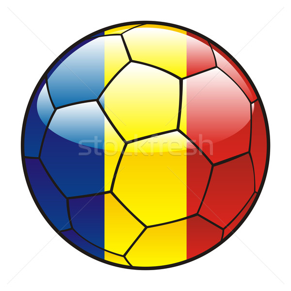 Rumania bandera balón de fútbol deporte fútbol Foto stock © PilgrimArtworks
