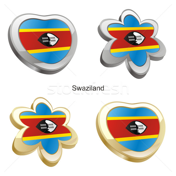 Swazilandia bandera corazón flor forma Foto stock © PilgrimArtworks