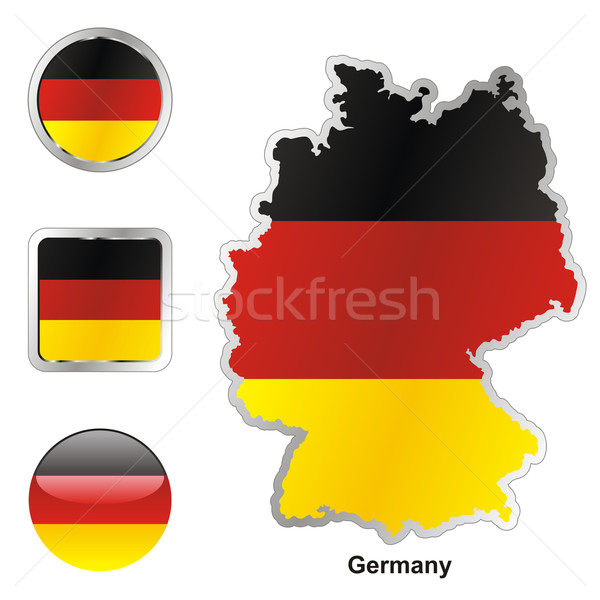 Alemanha mapa teia botões formas Foto stock © PilgrimArtworks