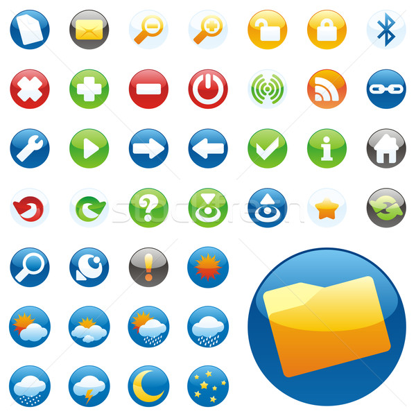 vector web icons with details ready to use Stock photo © PilgrimArtworks