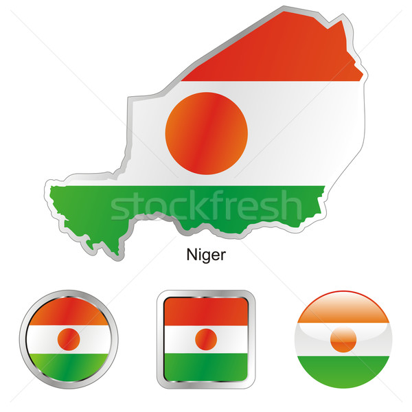 Niger mappa web pulsanti forme Foto d'archivio © PilgrimArtworks