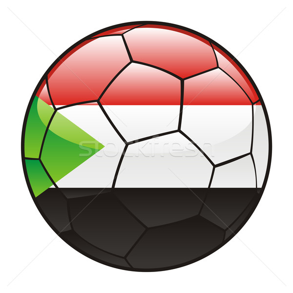 Sudan bandiera soccer ball calcio sport calcio Foto d'archivio © PilgrimArtworks