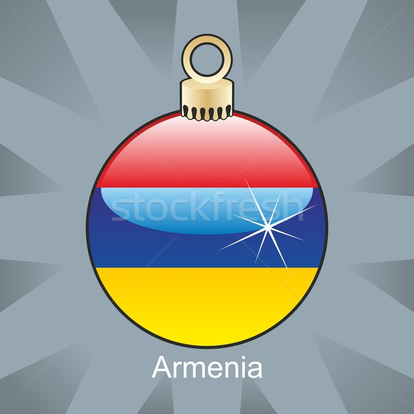 Örményország zászló karácsony villanykörte forma szerkeszthető Stock fotó © PilgrimArtworks