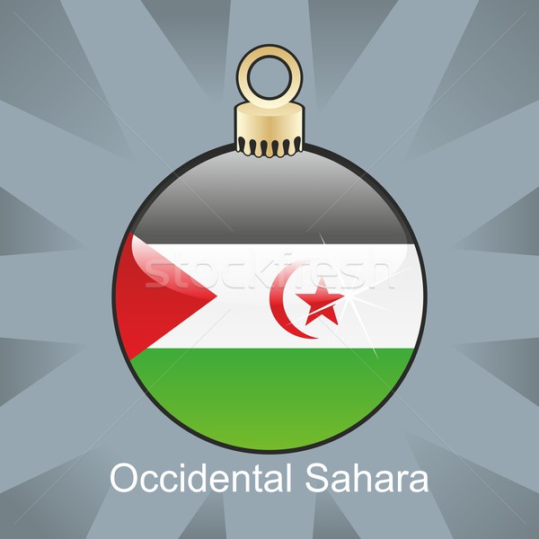isolated occidental sahara flag in christmas bulb shape Stock photo © PilgrimArtworks