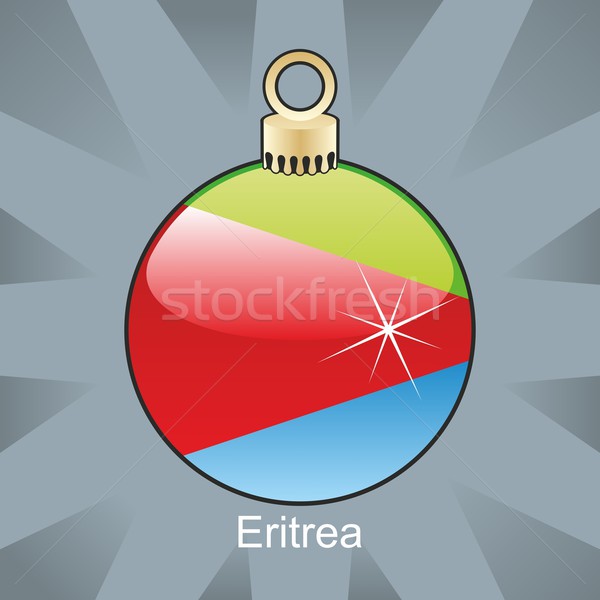 Aislado Eritrea bandera Navidad bombilla forma Foto stock © PilgrimArtworks