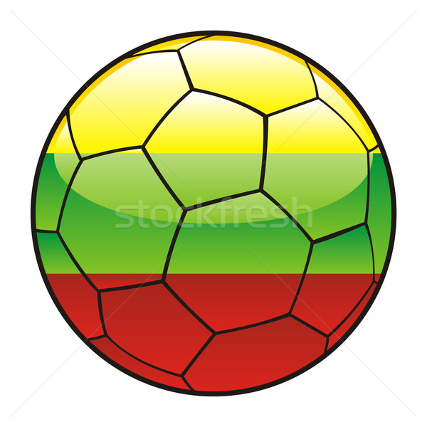 Литва флаг футбольным мячом Футбол спорт футбола Сток-фото © PilgrimArtworks