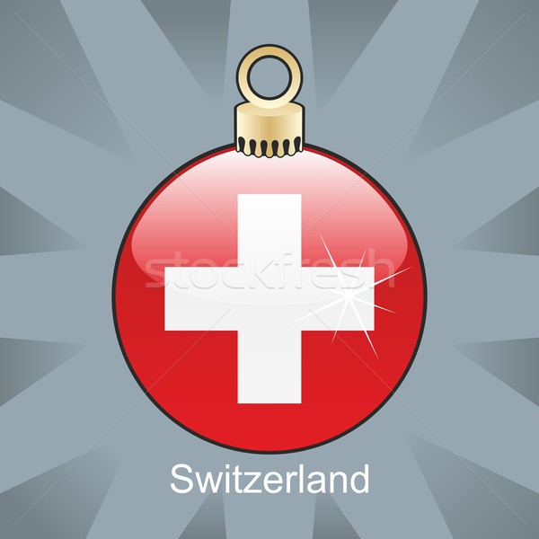 Isolato Svizzera bandiera Natale lampadina Foto d'archivio © PilgrimArtworks
