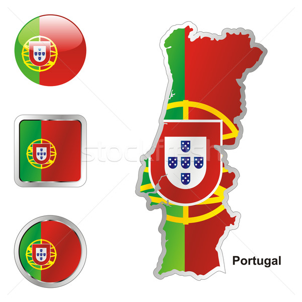 portugal in map and web buttons shapes Stock photo © PilgrimArtworks