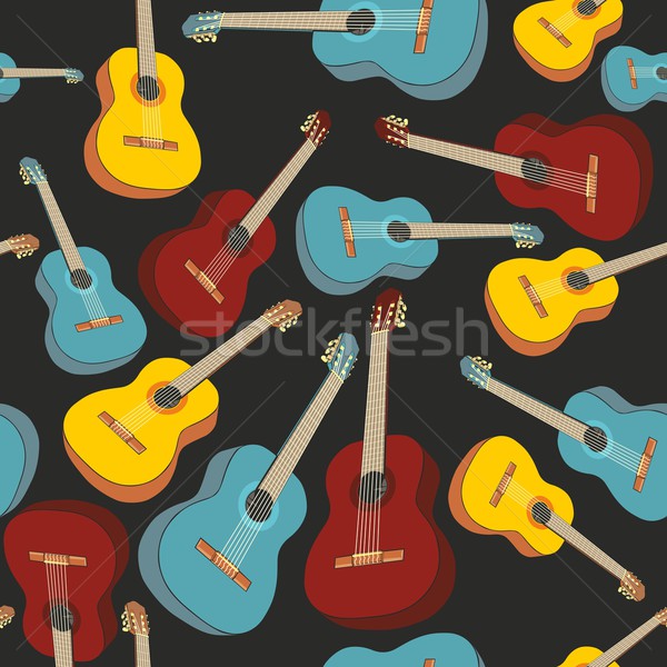 seamless pattern isolated guitars Stock photo © PilgrimArtworks