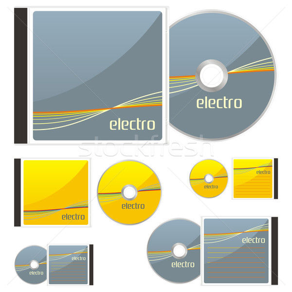 CDs and cases with electro layout Stock photo © PilgrimArtworks