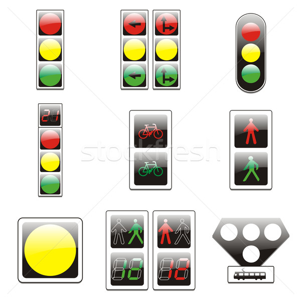 Avrupa trafik işaretleri düzenlenebilir vektör ayrıntılar Stok fotoğraf © PilgrimArtworks