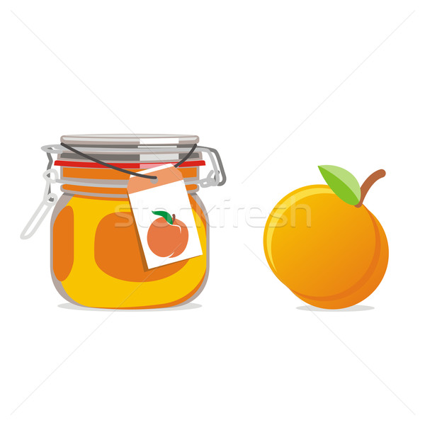 isolated jam jar and fruit Stock photo © PilgrimArtworks