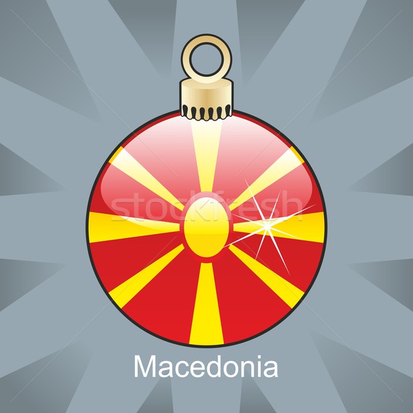 изолированный Македонии флаг Рождества лампа форма Сток-фото © PilgrimArtworks