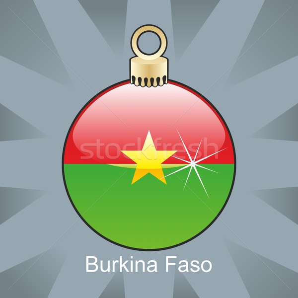 Foto stock: Burkina · bandeira · natal · bulbo · forma