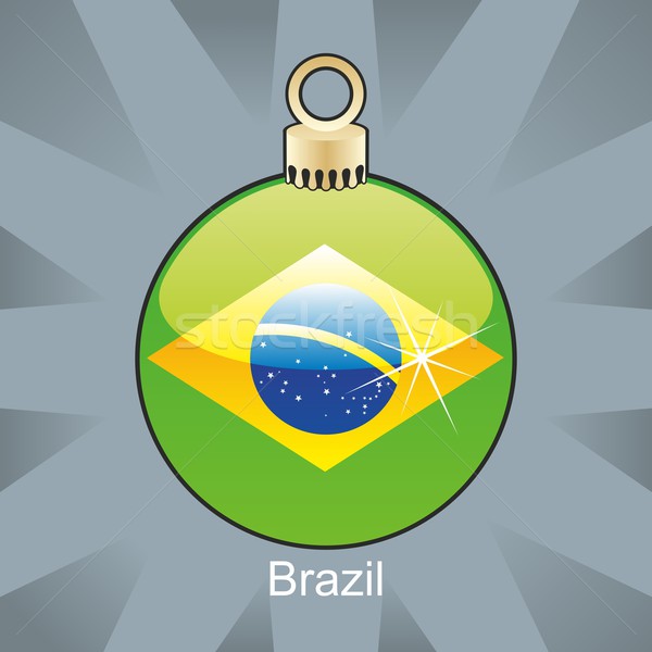 Brasil bandeira natal bulbo forma Foto stock © PilgrimArtworks