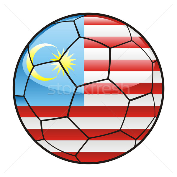 Maleisië vlag voetbal voetbal sport voetbal Stockfoto © PilgrimArtworks