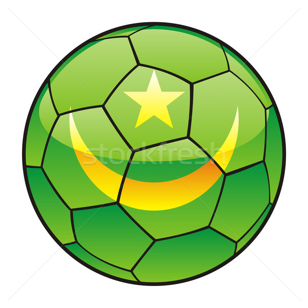 Mauritania pavilion minge de fotbal fotbal sportiv fotbal Imagine de stoc © PilgrimArtworks