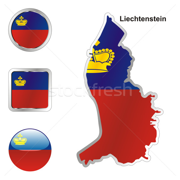 liechtenstein in map and web buttons shapes Stock photo © PilgrimArtworks