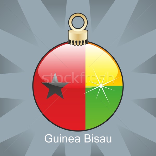 Isolado Guiné bandeira natal bulbo forma Foto stock © PilgrimArtworks