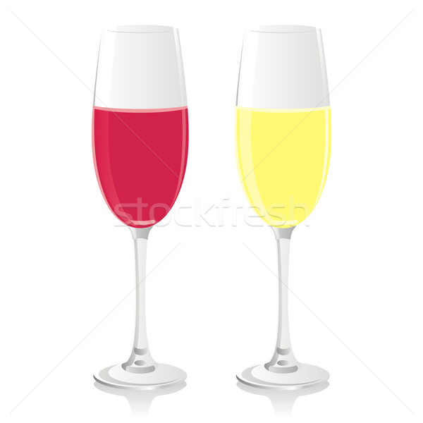 isolated champagne glasses Stock photo © PilgrimArtworks