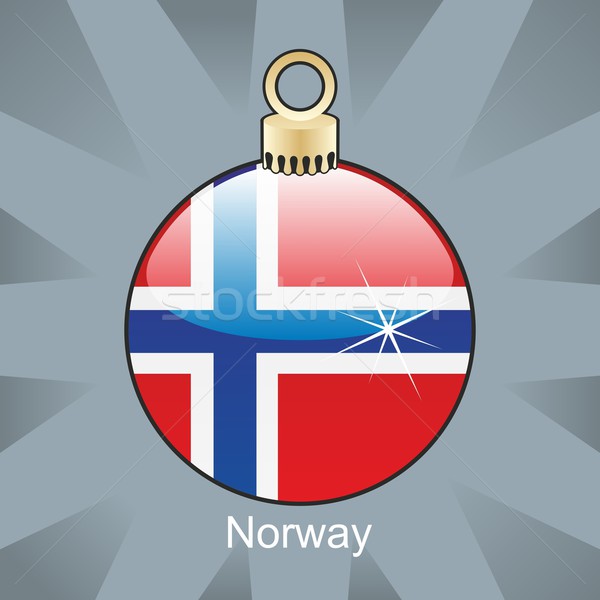 Stock fotó: Izolált · Norvégia · zászló · karácsony · villanykörte · forma