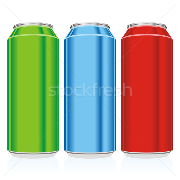 Stock photo: isolated beer cans