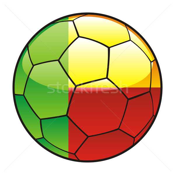 Stock fotó: Benin · zászló · futballabda · futball · futball