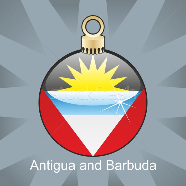 antigua and barbuda flag in christmas bulb shape Stock photo © PilgrimArtworks