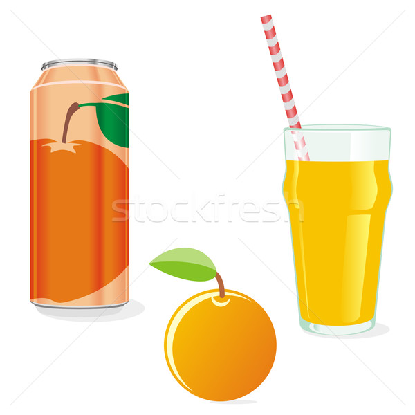 isolated orange juice and fruit Stock photo © PilgrimArtworks