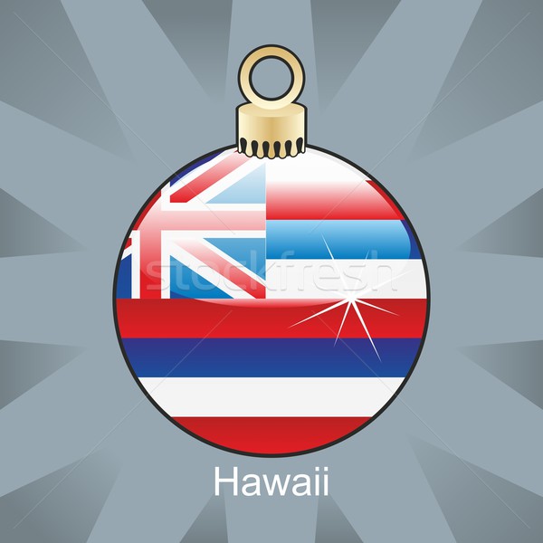 изолированный Гавайи флаг Рождества лампа форма Сток-фото © PilgrimArtworks