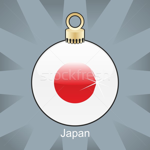 isolated japan flag in christmas bulb shape Stock photo © PilgrimArtworks