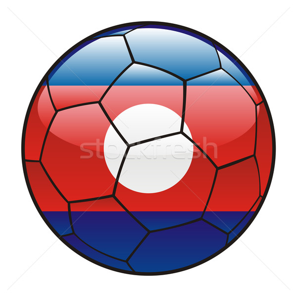 Laosz zászló futballabda sport futball Stock fotó © PilgrimArtworks