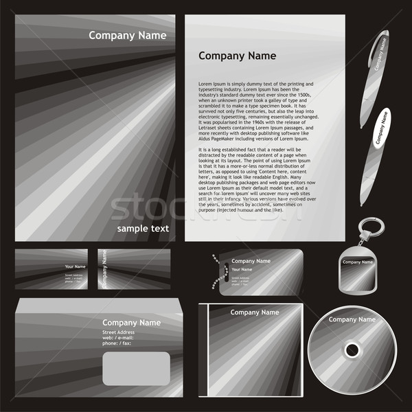 Stock fotó: üzlet · sablonok · szerkeszthető · vektor · szett · kész