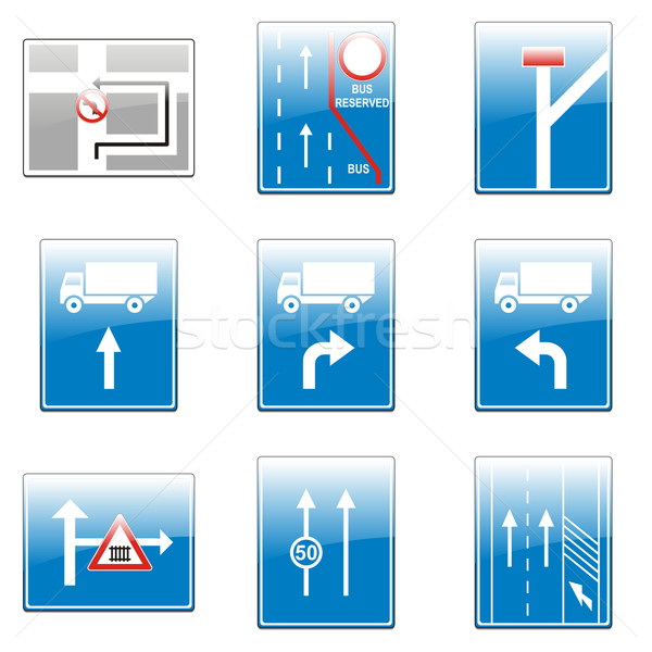 Europeu tráfego sinais vetor detalhes Foto stock © PilgrimArtworks