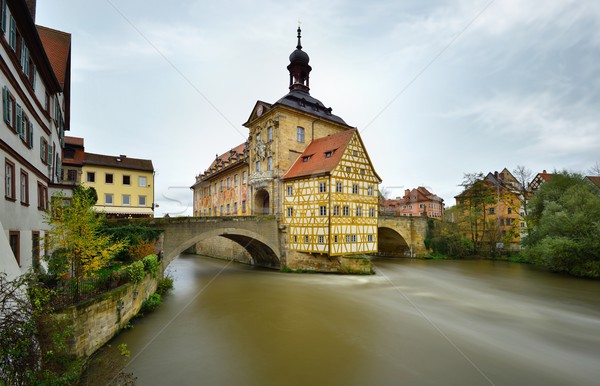 Famous half-timbered house in Bamberg, Germany. Stock photo © Pilgrimego