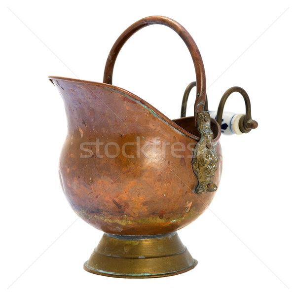 Antique copper jar. Isolated image. Stock photo © Pilgrimego