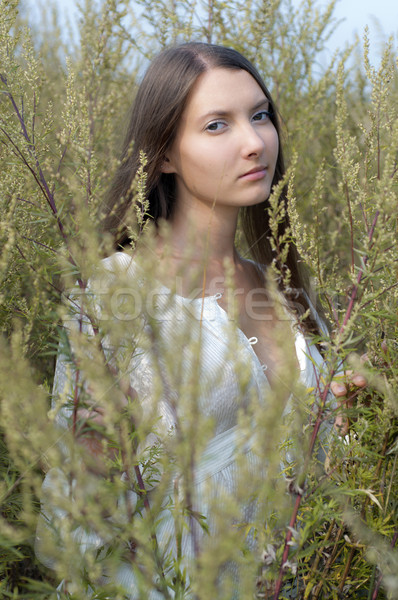 красивая женщина области портрет девушки женщины пейзаж Сток-фото © Pilgrimego