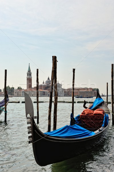 View to the gondolas and boats berth  in Venice. Stock photo © Pilgrimego