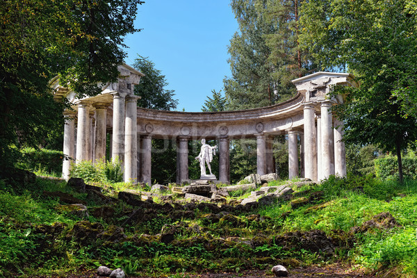 Stock photo: Summer landscape of the Pavlovsk garden, Apollo Colonnade