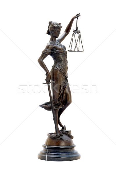Stock photo: antique bronze statuette of the goddess Themis.