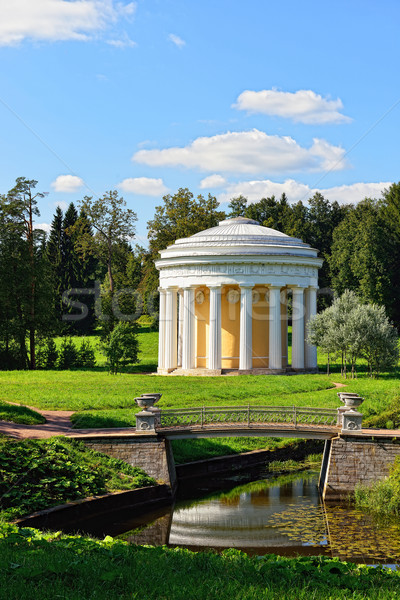 Verão paisagem jardim templo amizade Rússia Foto stock © Pilgrimego