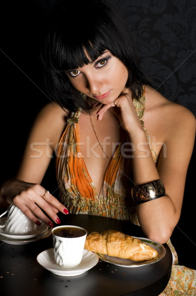 Stock photo: Expectation  in a cafe