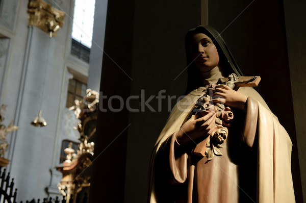Woman's statue in the catholic church Stock photo © Pilgrimego