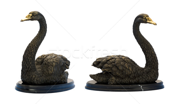 Foto stock: Antiguos · bronce · figurilla · cisne · aves · antigua