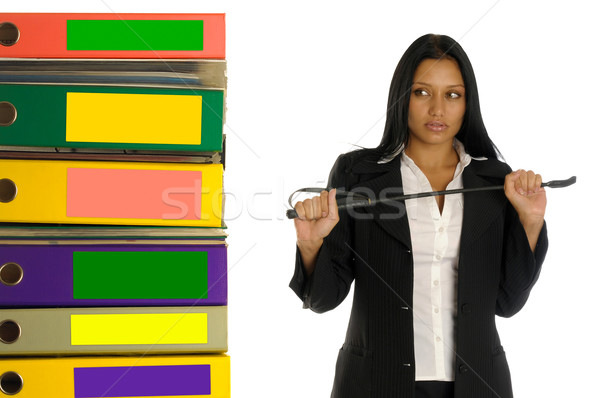woman with switch near the pile of documents Stock photo © Pilgrimego