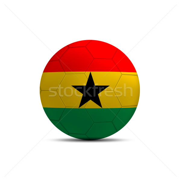 Ghana flag ball isolated on white background Stock photo © pinkblue